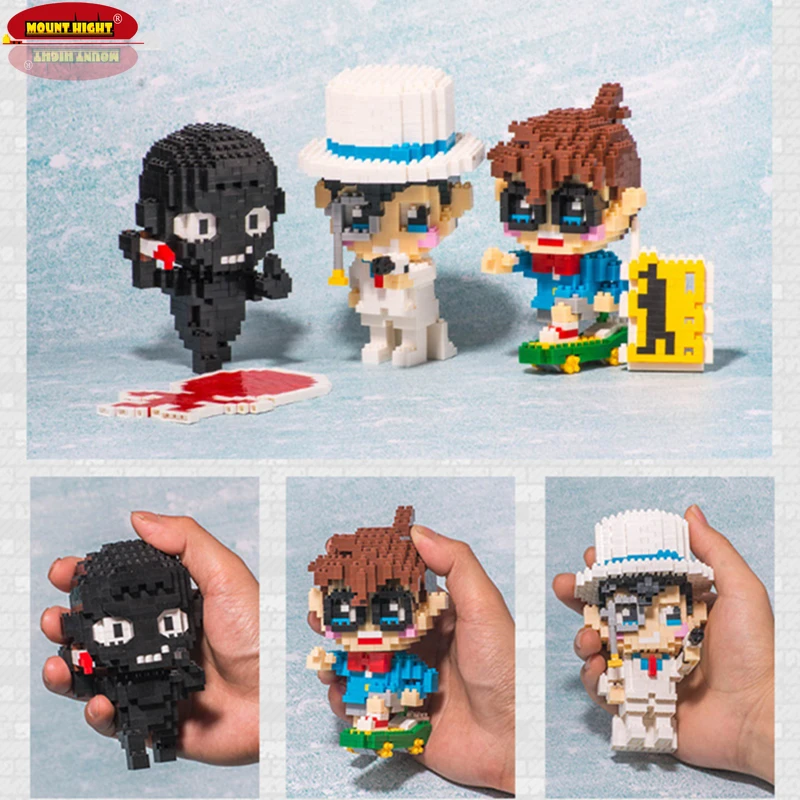 

Anime Detective Conan Case Closed Building Blocks Detective Kidd The Phantoms Murderer Killer Mini Micro Bricks Kids Toys Gifts