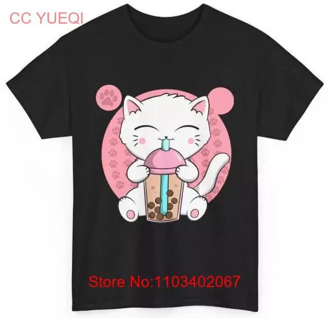 Аниме CaBoba Cat Bubble Tea NekoGood качественная футболка размер S-5XL