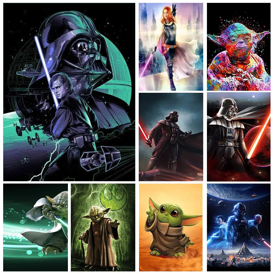 

Anime Cartoon Star Wars Oil Painting By Numbers 60x75cm DIY Paint By Numbers For Adult Frameless Canvas Painting Unique Gift