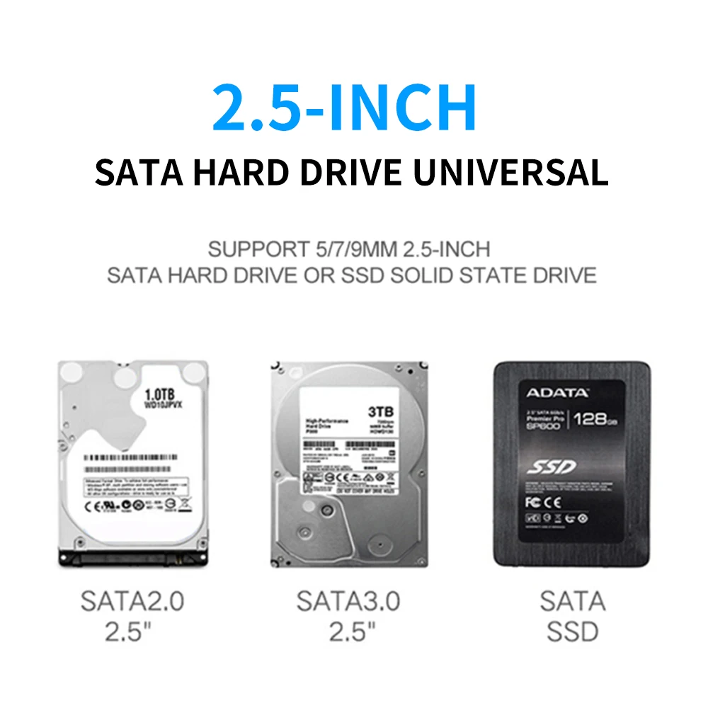 Внешний жесткий диск-ридер TISHRIC 2 5 дюйма 10 ТБ HDD SSD
