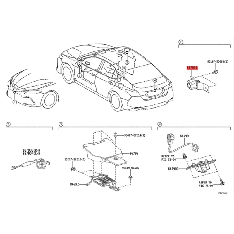 Автомобильная Решетка Переднего Вида 86790-33190 Запчасти для Toyota Camry Hybrid MXVA71 AXVA70 AXVH7