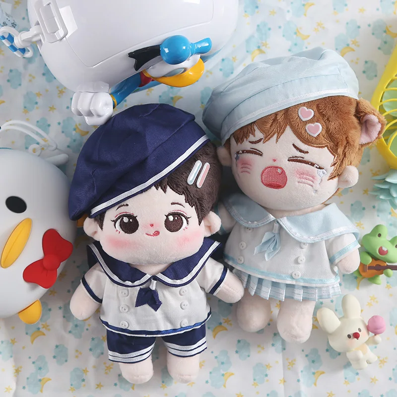 Handmade 15/20cm 3pc/set Plush Doll's Clothes 7color Kindergarten Clothes Suit Outfit Accessories For Dolls Plushies Toys Gift
