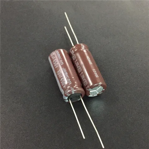 10 шт., 10 мкФ, 450 В, серия JAMICON TH, 10x25 мм, низкий ESR, длительный срок службы, 450 В, 10 мкФ, алюминиевый электролитический конденсатор