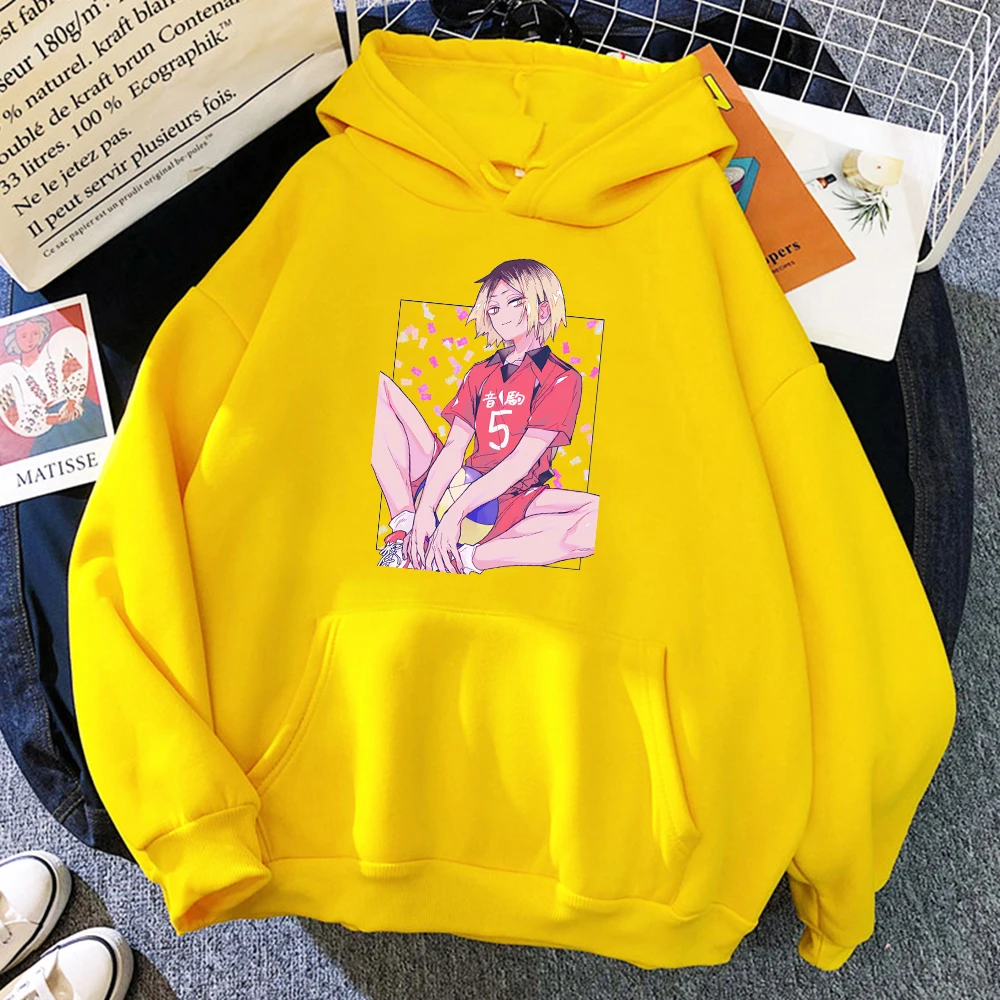 

Pure Cotton Kozume Kenma Hoodies Men Harajuku Fleece Pullover Anime Hoody Fashion Loose Haikyuu Hoodie Hip Hop Fleece