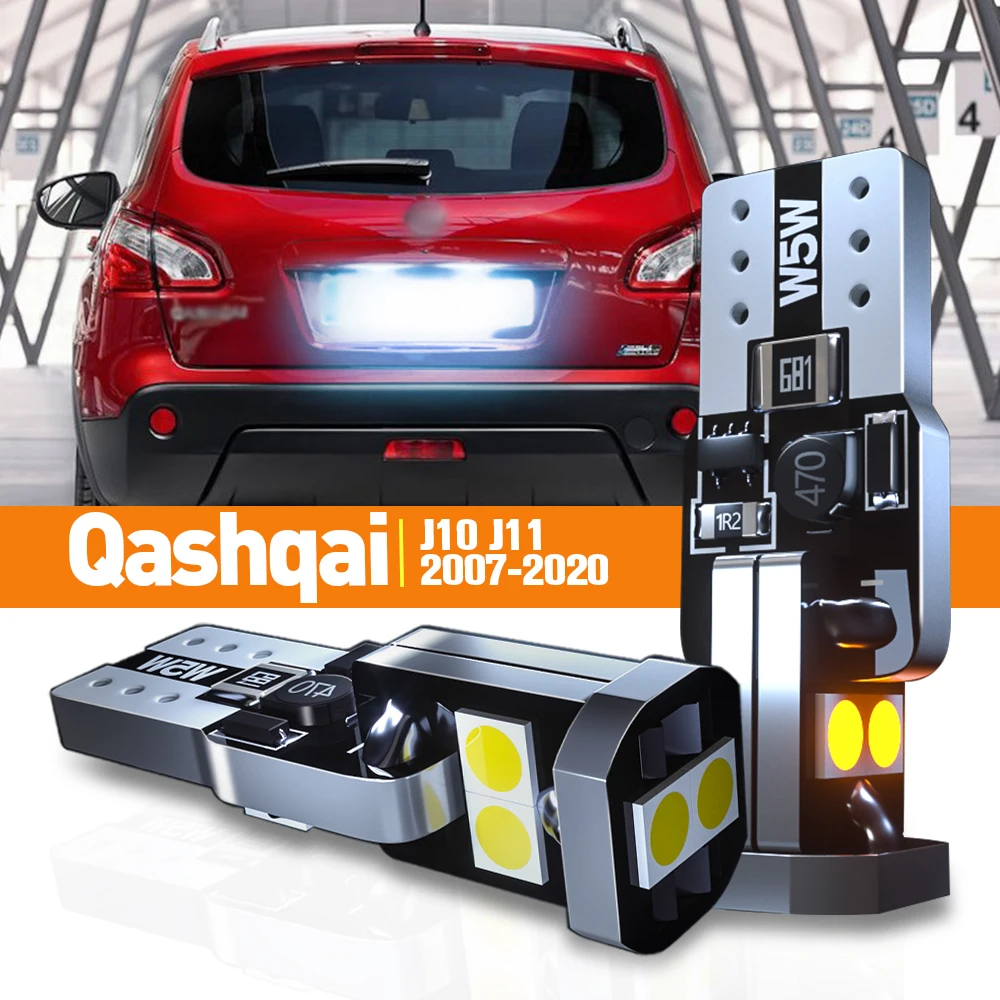 

2x LED License Plate Light For Nissan Qashqai J10 J11 2007-2020 2011 2013 2014 2015 2016 2017 2018 2019 Accessories Canbus Lamp