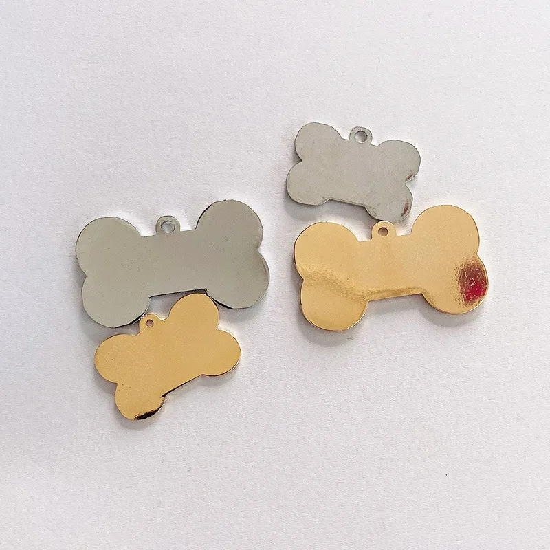 

Pet Supplies Small Metal Dog Tag Pet Collar Bone Shape Pet Collar Pendant with Engraved Pet Identity Tag Pet Accessories