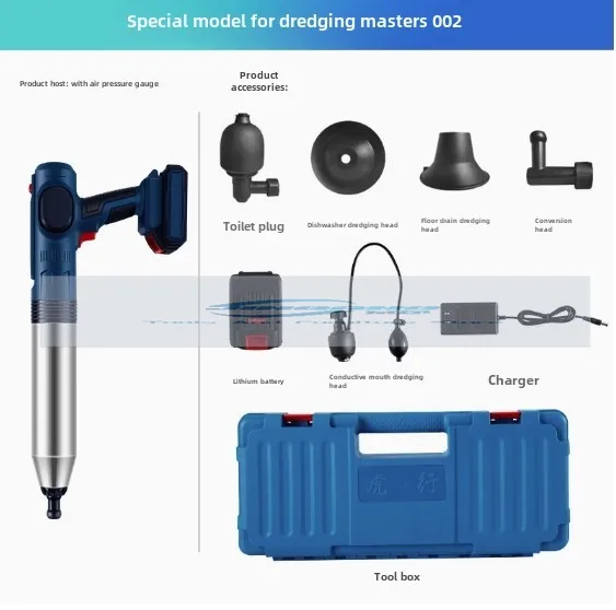 Канализационная дноуглубительная заслонка Туалетный плунжер Воздушный