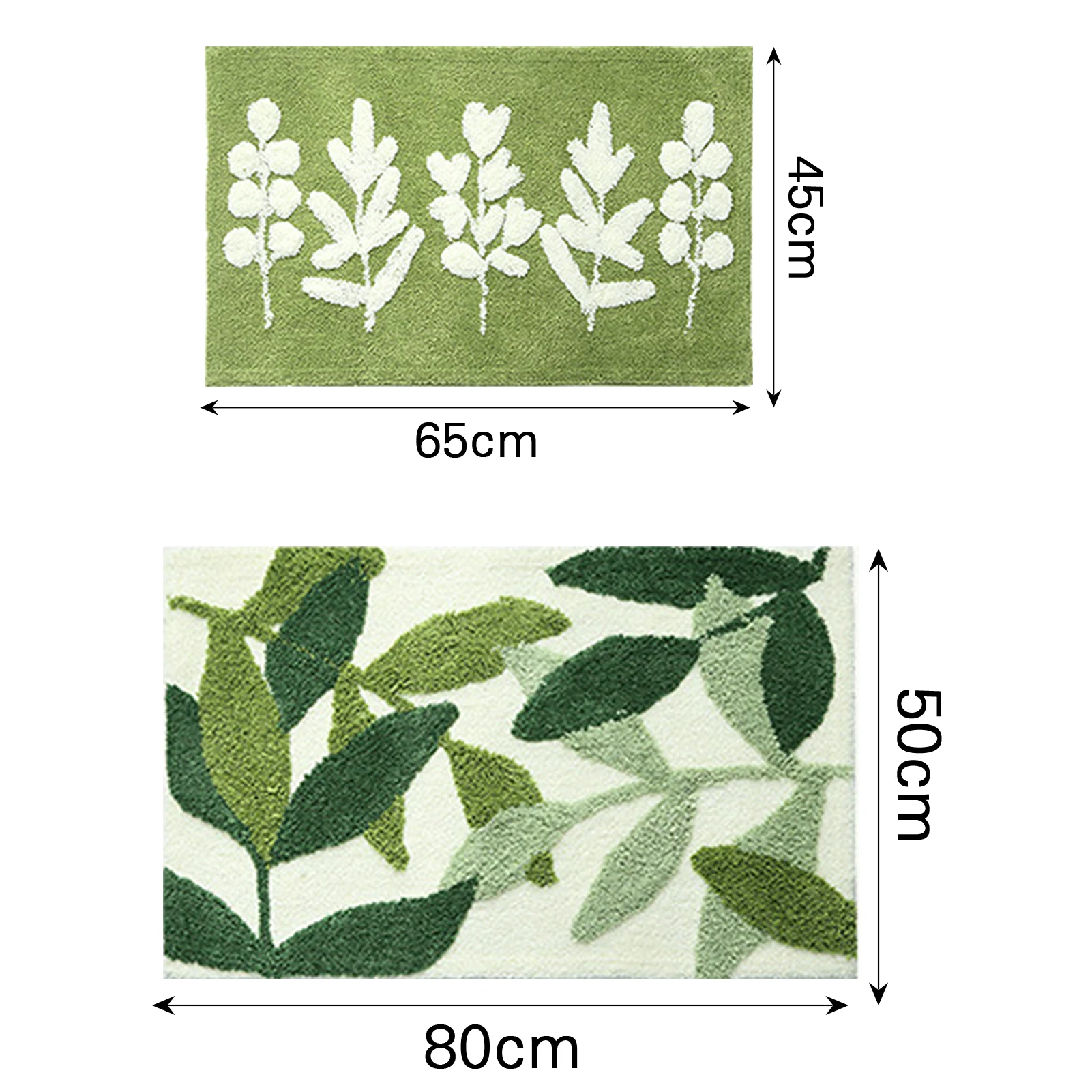 

Bathroom Soft Mat Absorbent Non-Slip Rug Quick Drying Small Fresh Style Doormat for Home Bedroom Kitchen Washable Durable