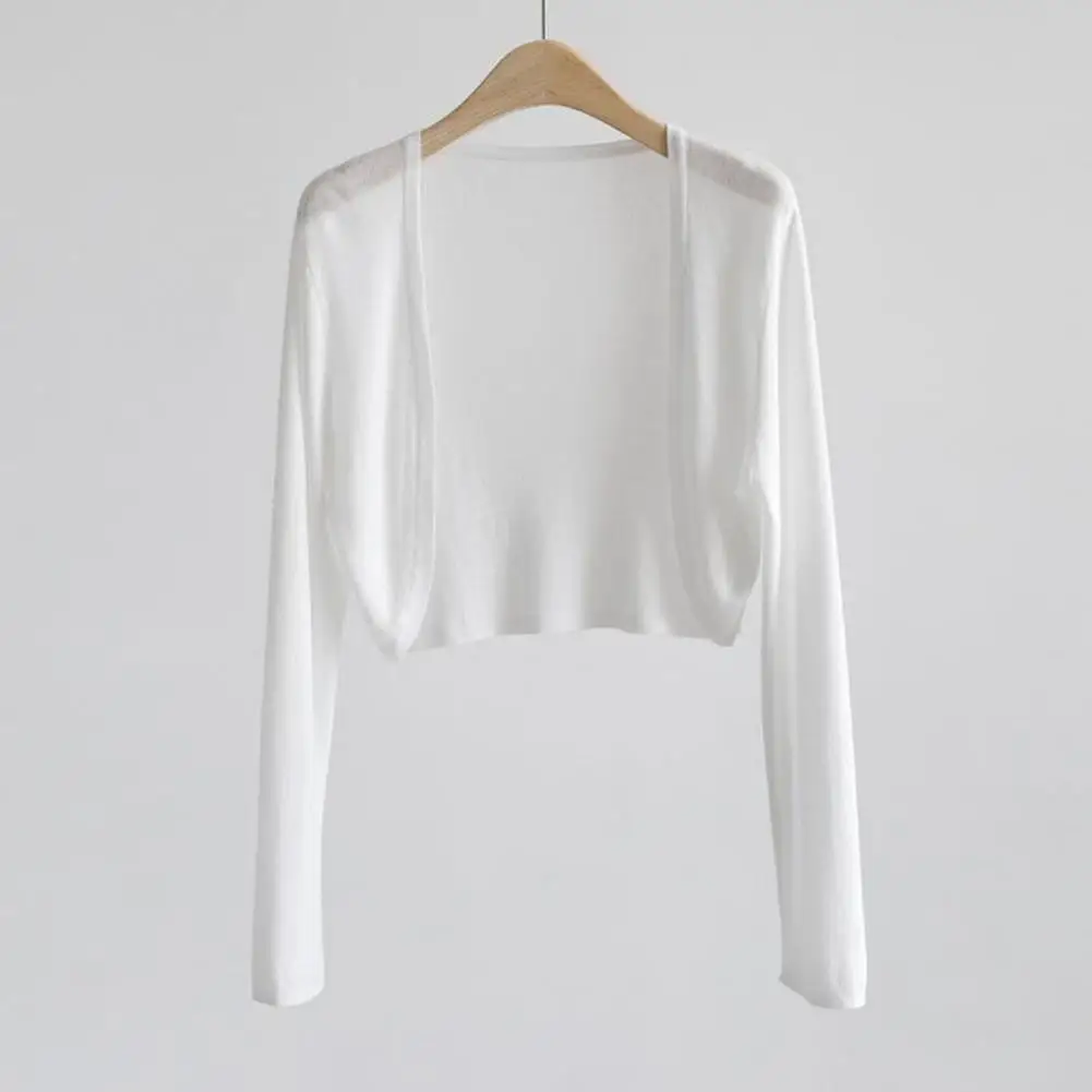 

Thin Lady Cardigan Versatile Women's Open Stitch Cardigan Thin Warm Sun-protective for Spring Fall Comfortable Top