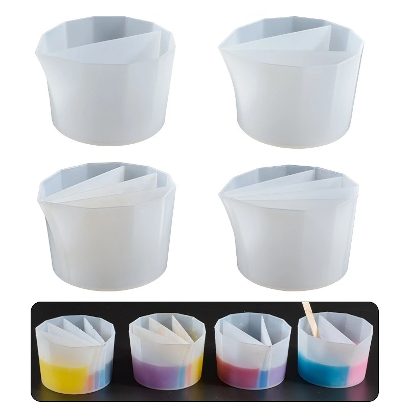 

2/3/4/5 grid silicone dispensing cup liquid pigment pottery mold resin color cup resin cup DIY epoxy resin craft making tool