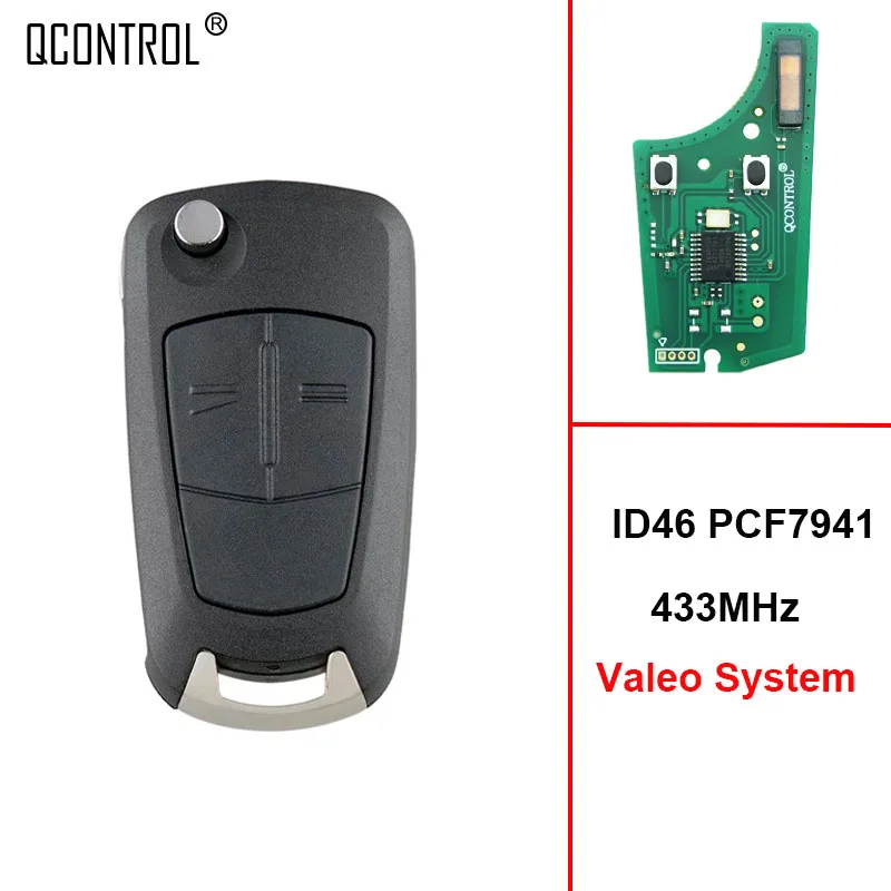 

Автомобильный пульт дистанционного управления QCONTROL с 2 кнопками, 433 МГц, PCF7941, подходит для Opel/Vauxhall Astra H 2004 - 2009, Zafira B 2005 - 2013