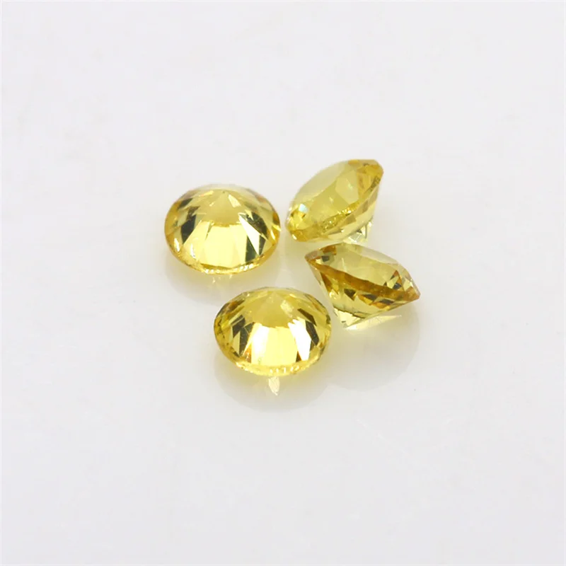 

Whole Sale Factory Natural Cutting 2mm Loose Gemstone Yellow Sapphire Round Diy Mosaic Gem Stone of Jewelry for Party