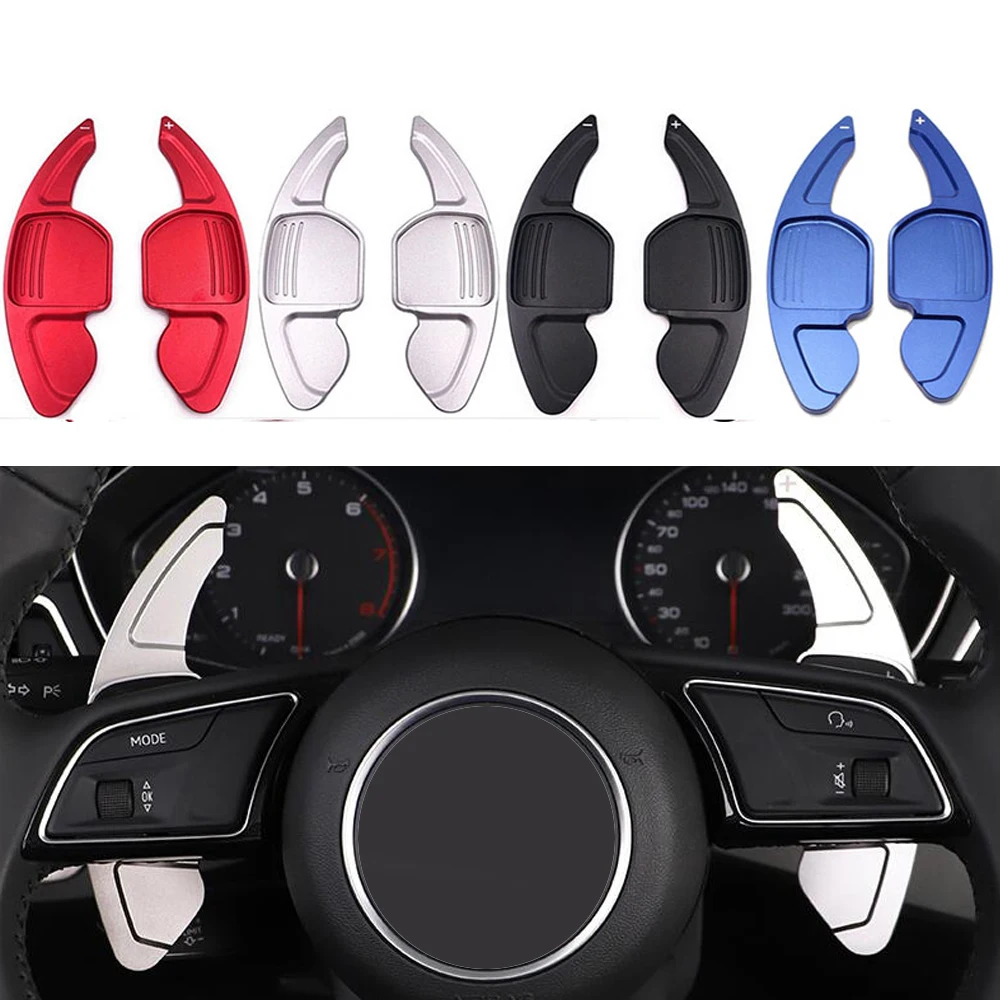For Audi A4 B8 A3 8P S3 A5 A6 S6 C6 Q5 A8 R8 TT TTS MK2 8J Avant Aluminum Car Steering Wheel Shift Paddle Shifter Gear Extention