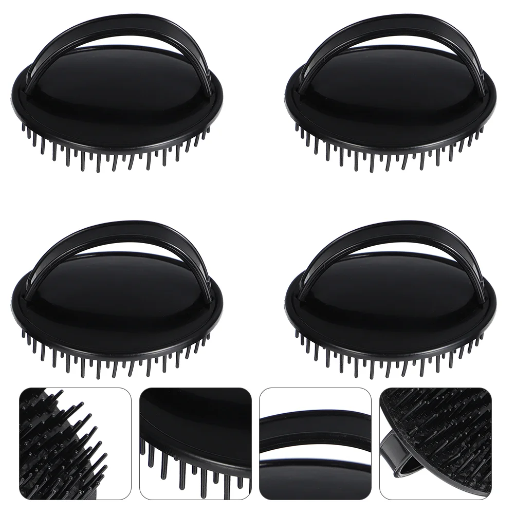 

4 Pcs Silicone Scalp Scrubber Massage Shampoo Brush Shower Bath Brushes Combs Hair Health Care For