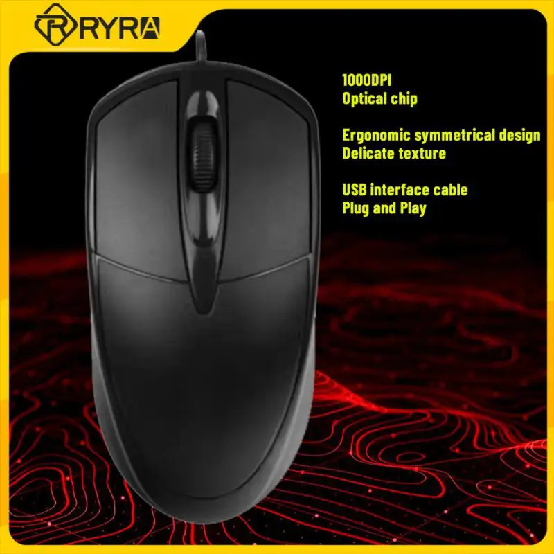 

RARY New Wired Mouse Wired Photoelectric USB Interface Ergonomic Mouse For Desktop Laptop Office Computer Gaming Mouse