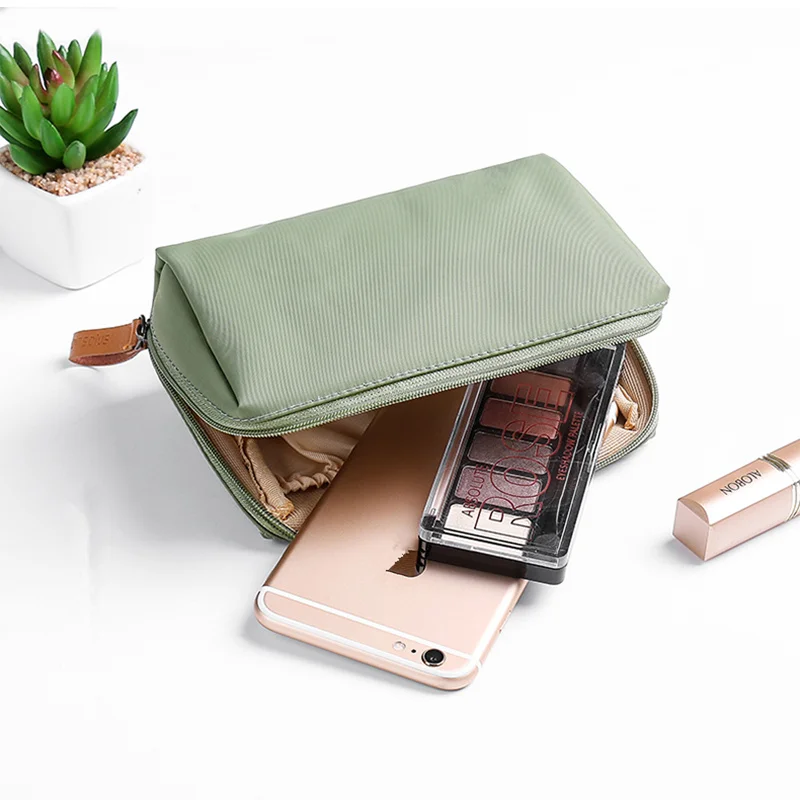 

2023 New Makeup Bag Simple Solid Color Cosmetic Bag Waterproof Make Up Purses For Women Pouch Toiletry Bag Case Hot Dropshipping