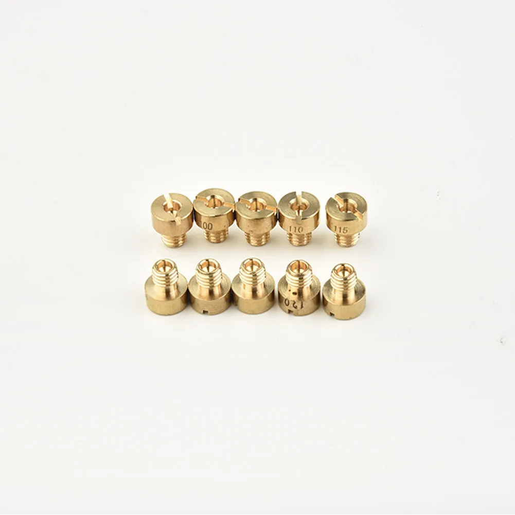 

10pcs/Set 9mm Main Jets M5x0.75mm Thread Size For Mikuni Carburetor VM22 VM24 125cc 150cc 200cc 250cc 10 Different Sizes Of Jets