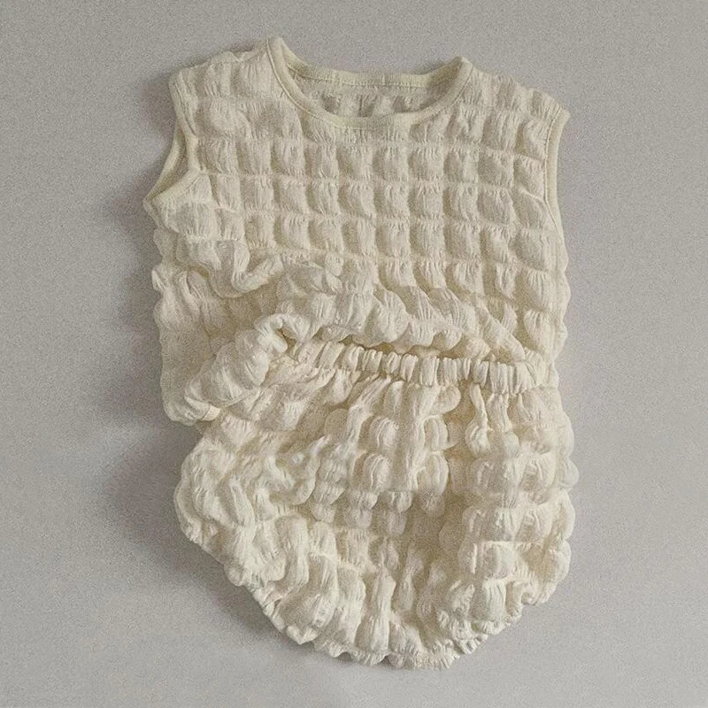 

Детская одежда, яркая летняя футболка в полоску для мальчиков и девочек, хлопковые вафельные шорты с круглым вырезом и коротким рукавом, ком...