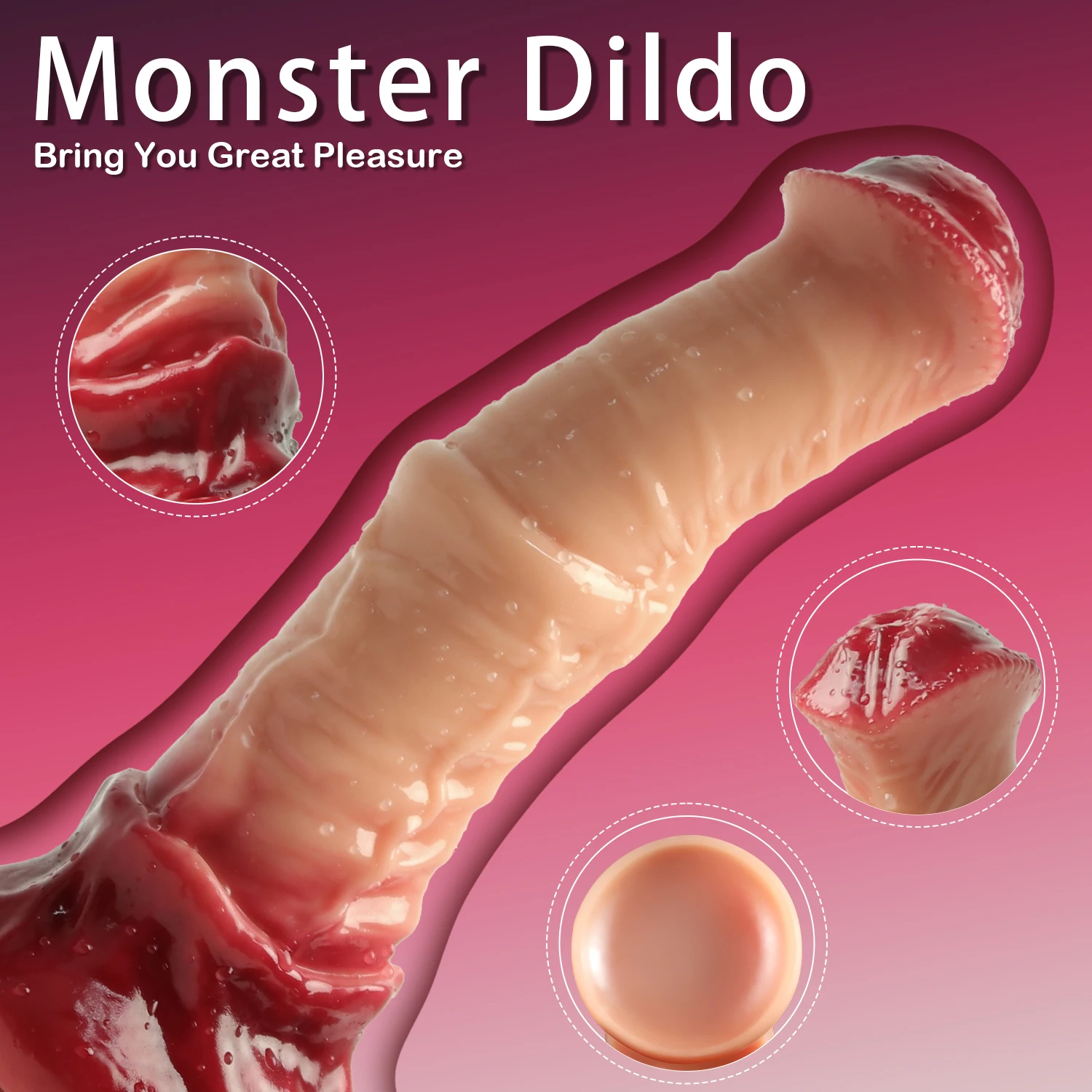 Дешевые Длинные анальные пробки фаллоимитатор-Монстр животных лошадиный пенис