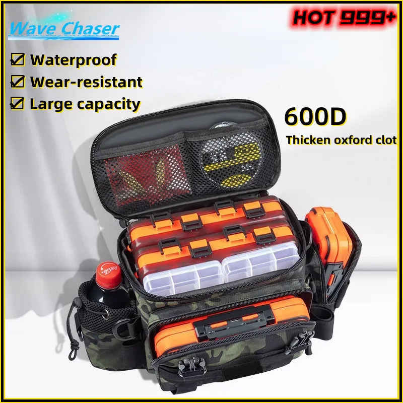 Multifunctional Fishing Bag Fishing Tackle Bag Fish Lures Gear Storage Waist Pack Fishing Rod Bag Shoulder Backpack Pesca Bolsa