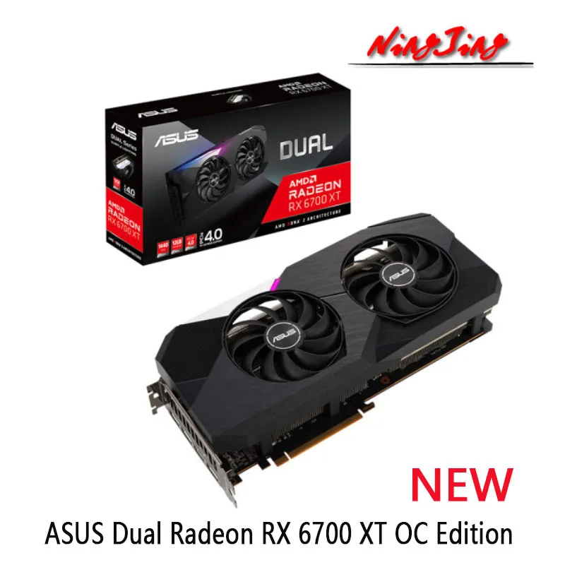 NEW ASUS Dual Radeon RX 6700 XT OC Edition 12GB GDDR6 AMD 16 Gbps 192-bit 7nm 6700XT | Компьютеры и офис