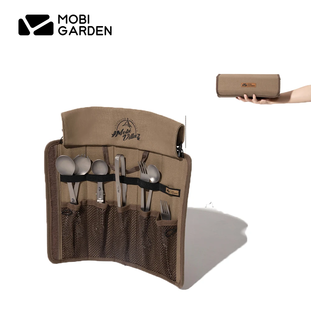 

MOBI GARDEN Camping Tableware Bag Portable Storage Outdoor Cooking Hanging Bag