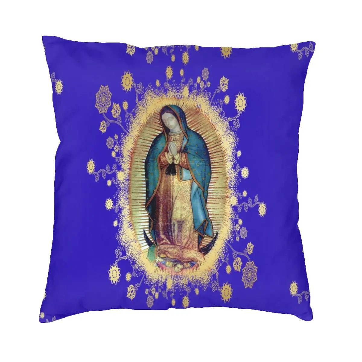 Наволочка с изображением Богородицы мексиканской Девы Марии 18 дюймов |