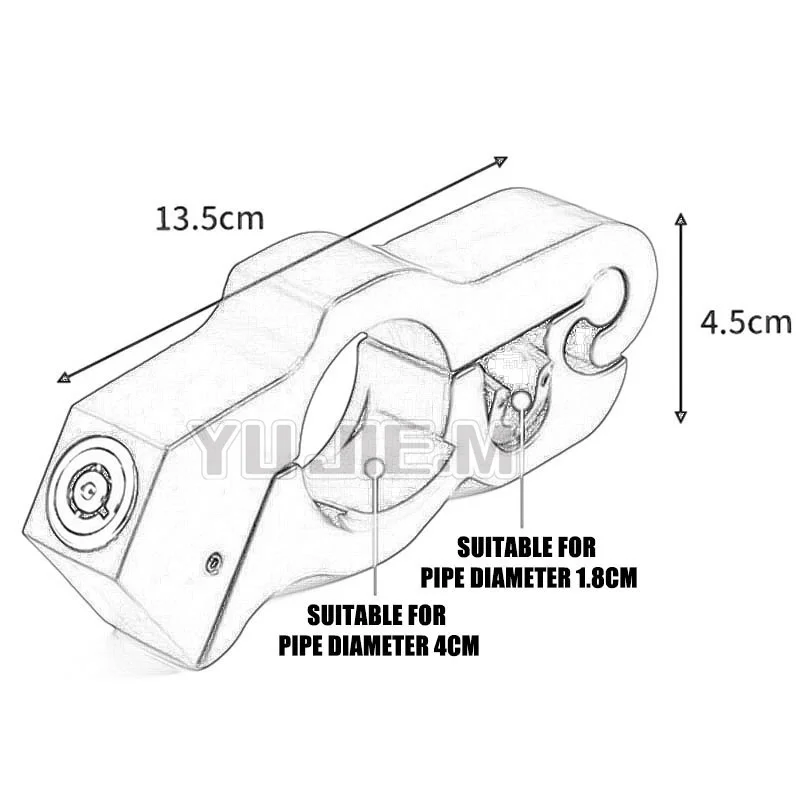Руль мотоцикла скутер квадроцикл тормозная муфта безопасность защита от кражи
