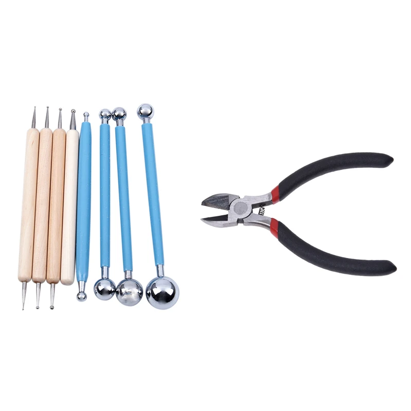 

Горячие Мини боковые режущие плоскогубцы 4,5 дюйма с 8 шариковыми стилусами точечные инструменты