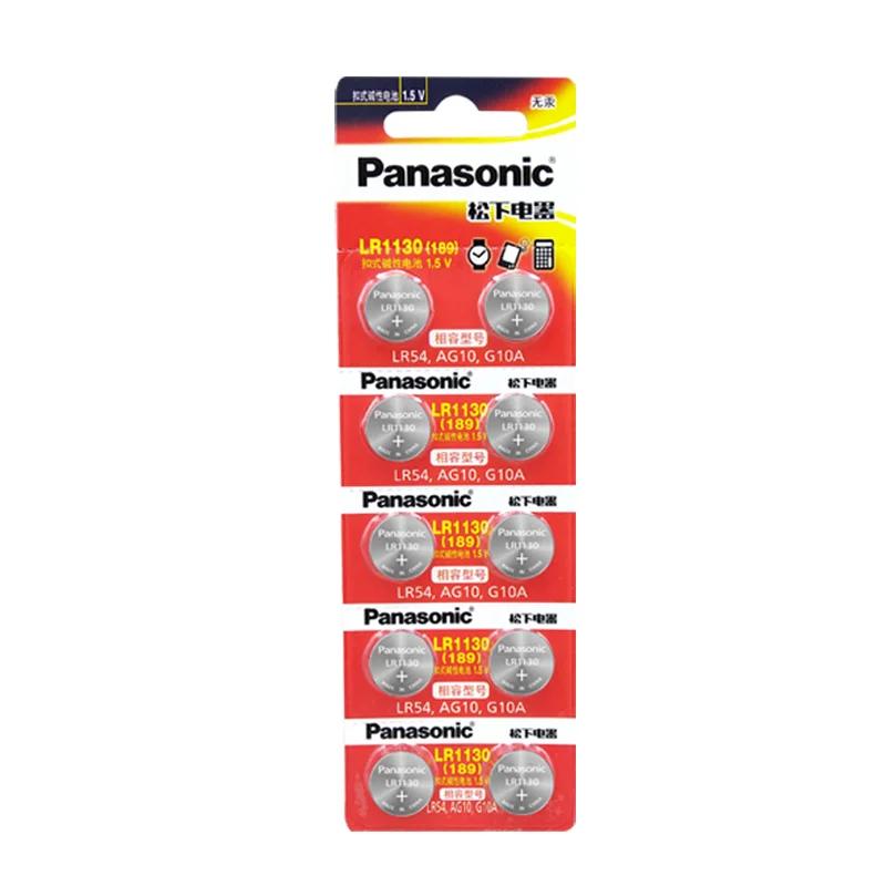 10 шт. Panasonic LR1130 1 5 в кнопочные электронные часы Casio калькулятор щелочной 189