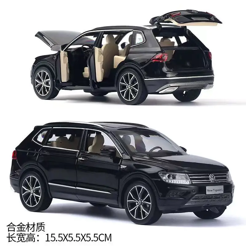 Модель автомобиля Tiguan L SUV с открытой дверью имитация опто возврат силы Детская