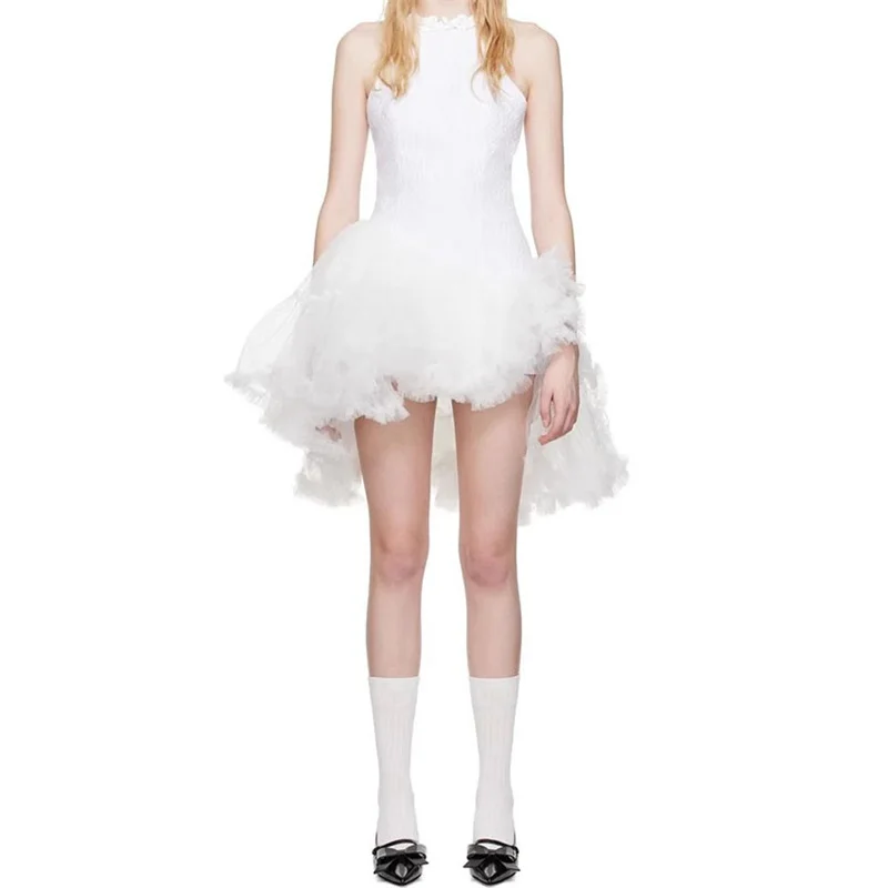 Элегантные женские платья Новинка лета 2024 сетчатая мини-юбка в стиле пэчворк