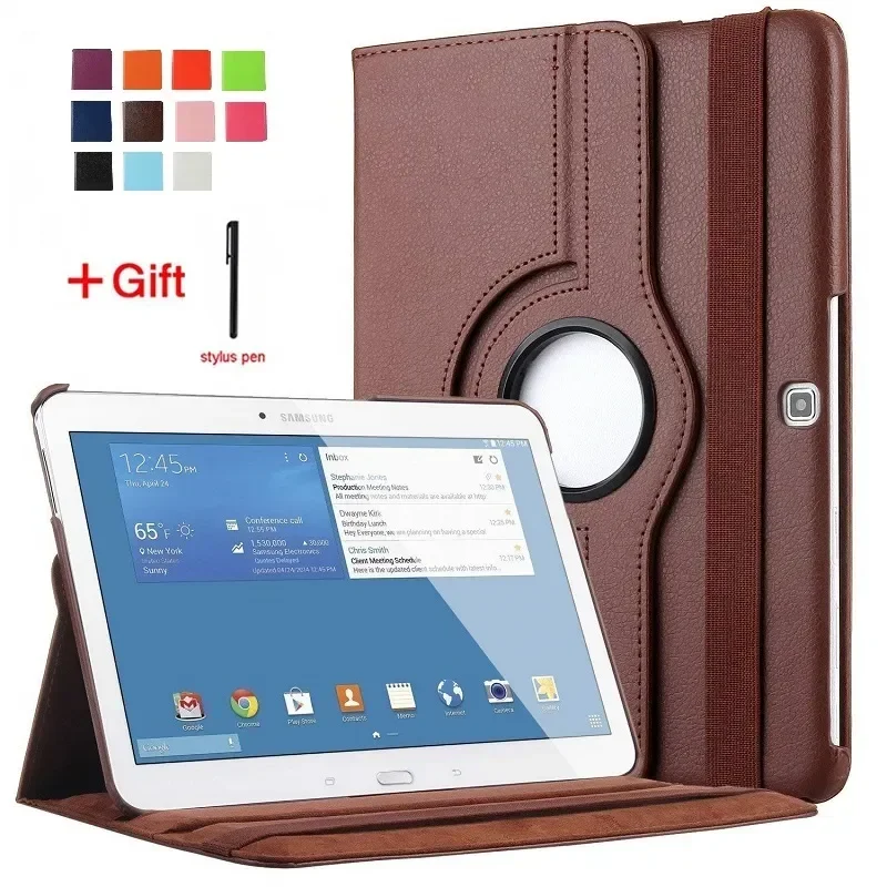 

Stand Cover for Samsung Galaxy Tab 4 10.1'' SM-T530 SM-T531 T535 Smart Magnfetic Flip Protective Cover Case with Stylus