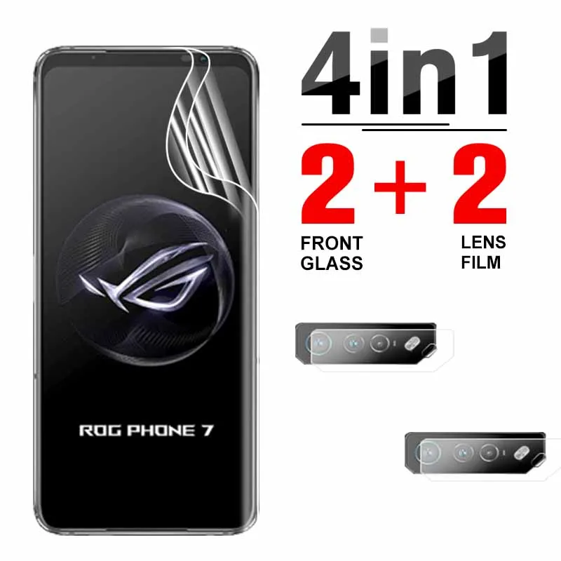 

Гидрогелевая защитная пленка 4 в 1 для Asus ROG Phone 7 5G, защита объектива камеры для Asus ROG Phone 7 Phone7 6.78in, мягкая пленка