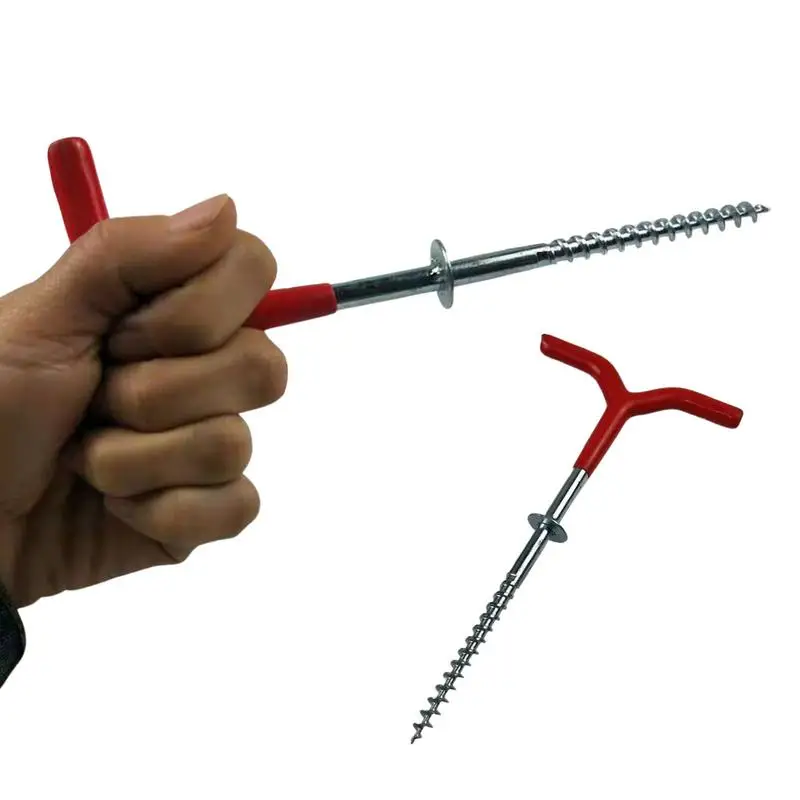 

Outdoor Camping Tent Stakes Threaded Peg Ice Fishing Shelter Stake Nail Heavy Duty High Strength Tent Fixer Accessory For