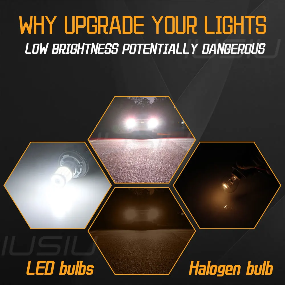 Керамическая Светодиодная лампа IUSIU 1x 57SMD P21W 1157 BAU15S PY21W R5W R10W 1156 BA15S BAY15D P215W, стоп-сигнал заднего хода, Автомобильные фары (art.: 3920c22bb19bb) - 3920c22bb19bb