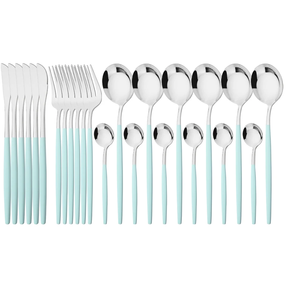 

Набор столовых приборов HELOTIC из нержавеющей стали, 24 предмета