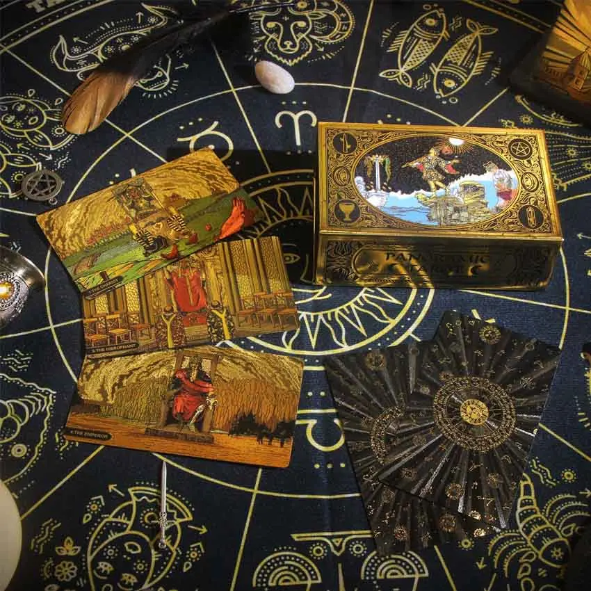 ПВХ водонепроницаемая панорамная Таро 12x7 см бумажная ручная карточная игра