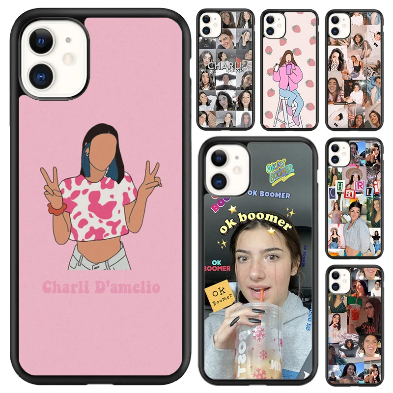 Эстетичный чехол Charli amelio для телефона iphone SE2020 15 14 6 6s 7 8 plus XR XS 11 12 13 pro max защитный