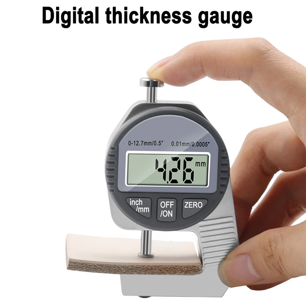 

0.5inch 12.7mm LCD Screen Precise Measuring Tool Meter Thickness Gauge Film Paper Mini Micrometer Digital Display Electronic