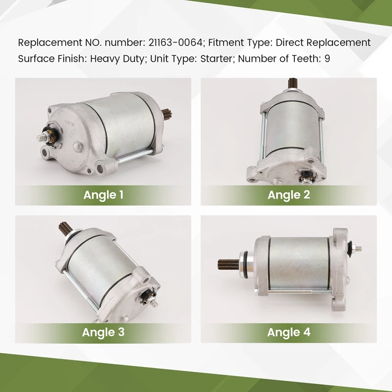 21163-0064 Стартер мотоцикла для Kawasaki ZX1000 ZX-10R ZX10R ZX-10RR ZX10RR Ninja KRT Edition ABS 2014-2021