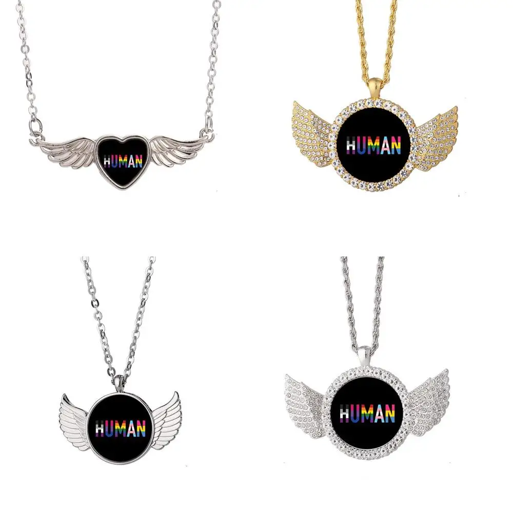 

Human Various Flags 1 Ykh Angel Wing Necklace Beautiful Pendant Fashion Jewelry