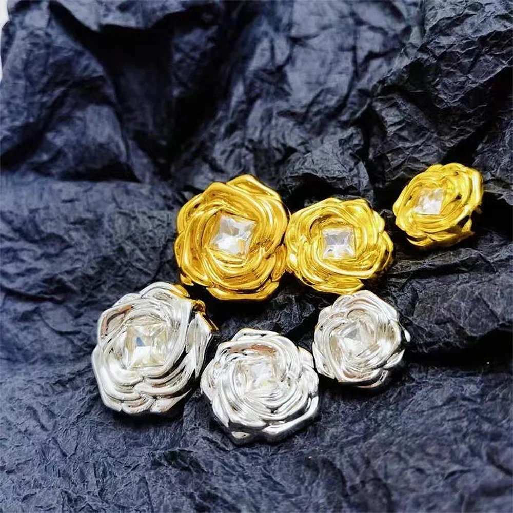 10 шт./компл. винтажные модные инкрустированные квадратные стразы в форме розы