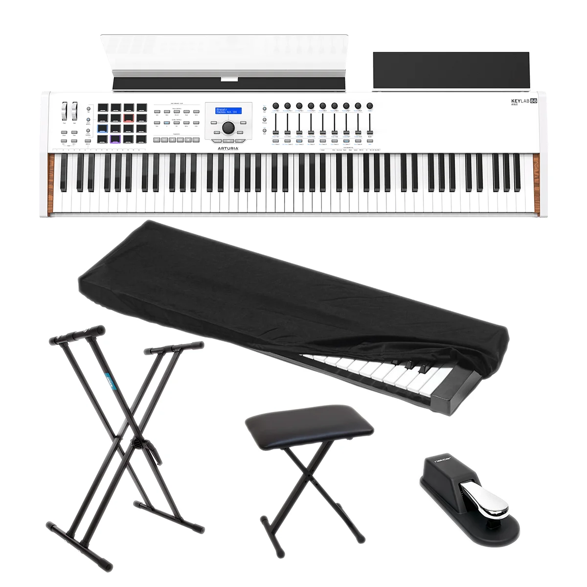 

(NEW BRAND NEW) Arturia KeyLab 88 MkII – Keyboard Stand – Bench – Nektar NP2 – 88key Dust Cover