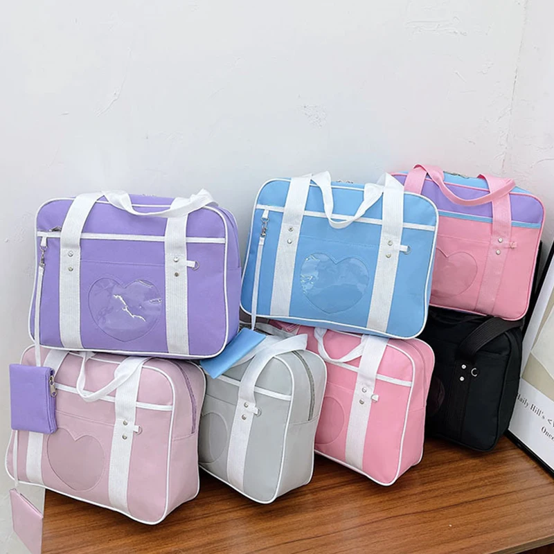 

Women's Fashion Leisure Simple Shoulder Bag Cute Girl Big Love Capacity Handbag Student Shopping Work Shopping Bags for Women