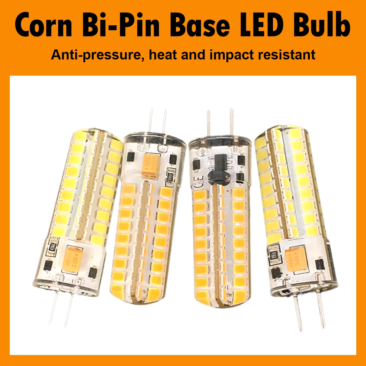 Подвижная лампочка G4 / gy6.35 Led 7w 72led 12v Кукурузная крышка 3000k Прозрачный свет Жизнь