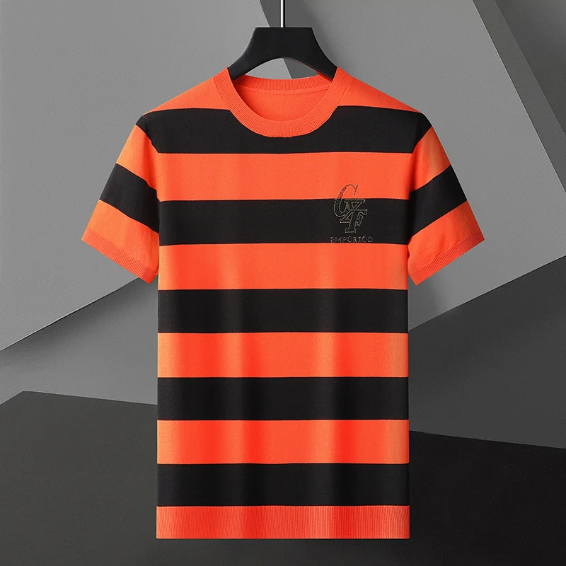 

Футболка мужская облегающая эластичная с коротким рукавом и круглым вырезом