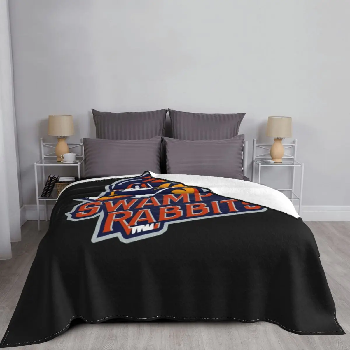 Декоративное мягкое одеяло для пикника GREENVILLE болотные кролики