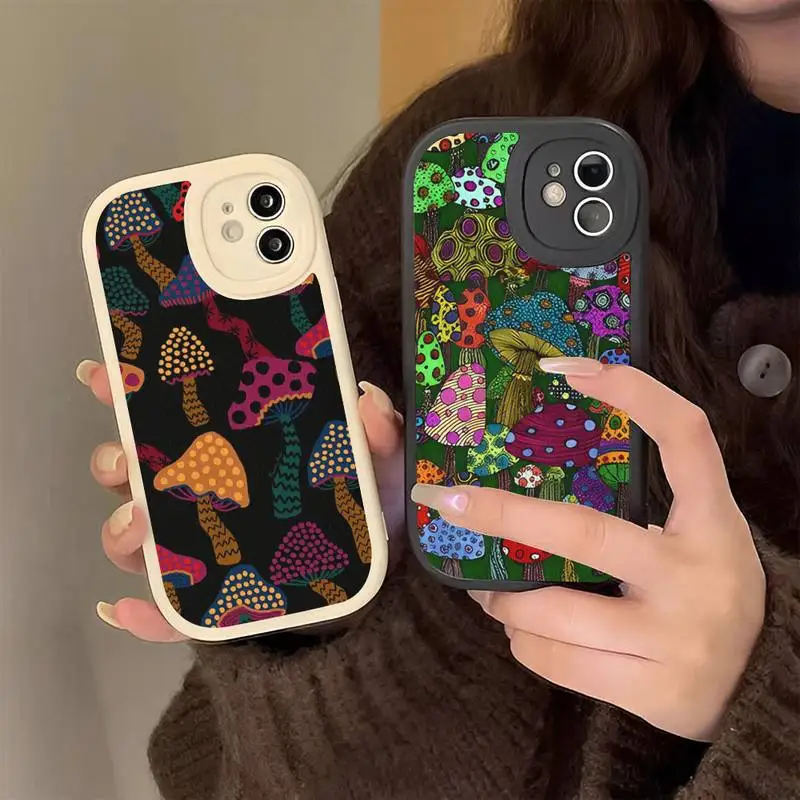 

Mushroom Cute Phone Case Hard Leather Phone Case For iPhone 14 13 12 Mini 11 14 Pro Max Xs X Xr 7 8 Plus