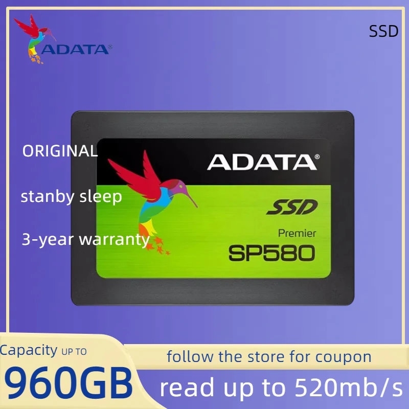 

ADATA SP580 SSD SATA 3,0 960 ГБ 480 ГБ 240 ГБ 120 ГБ твердотельный накопитель до 520 Мб/с Внутренний жесткий диск HD для компьютера